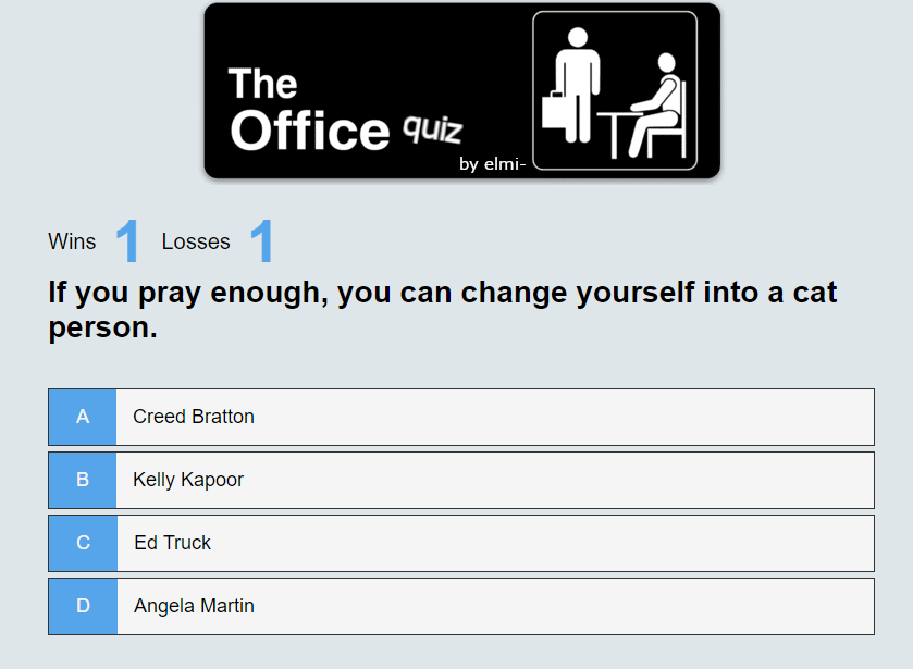 screenshot The Office Quiz